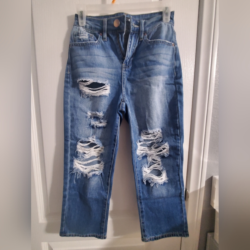 Fashion Nova High Rise Cropped Jeans